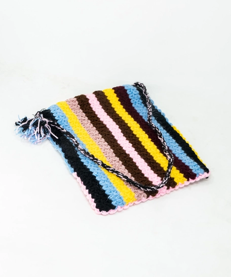 Crochet Shoulder Bag - Multicolor