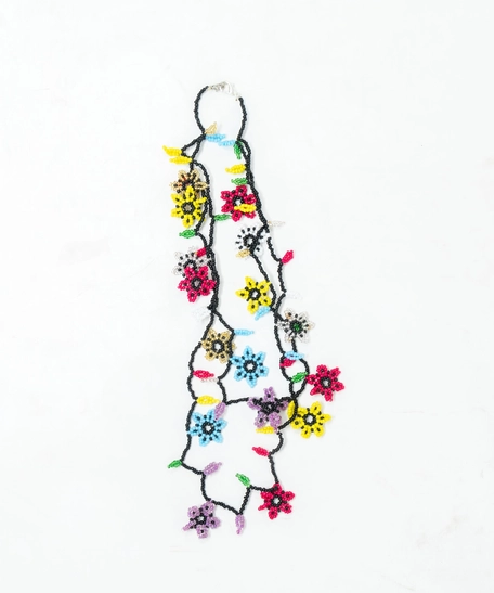 Beaded Flowers Necklace