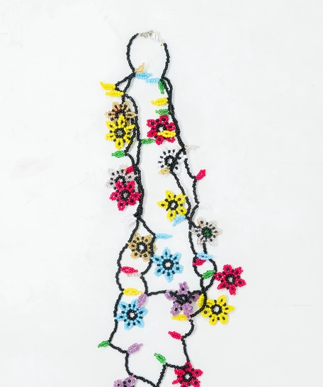 Beaded Flowers Necklace