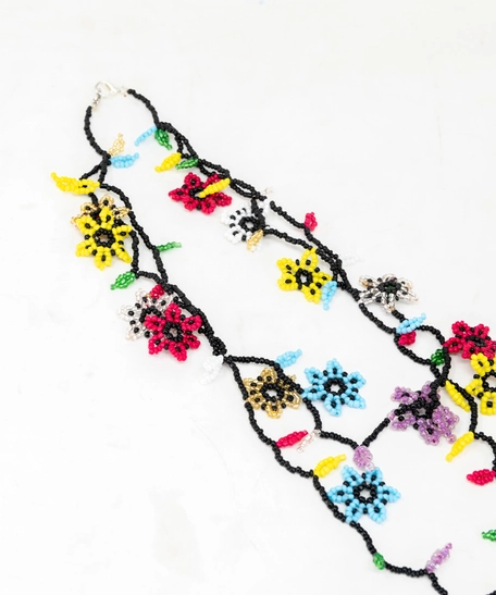 Beaded Flowers Necklace