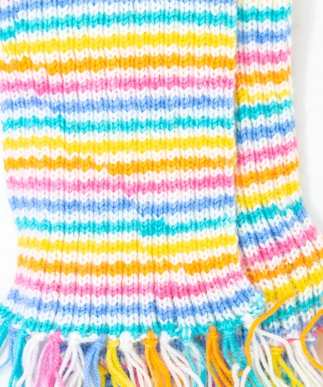 Knitted Kids Beanie and Scarf Set - Multicolor