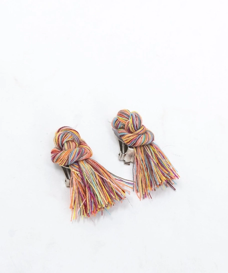Braided Colored Threads Earrings