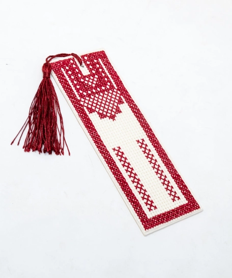 Palestinian Thobe Bookmark - Green & White