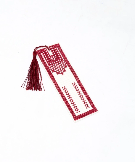 Palestinian Thobe Bookmark - Green & White