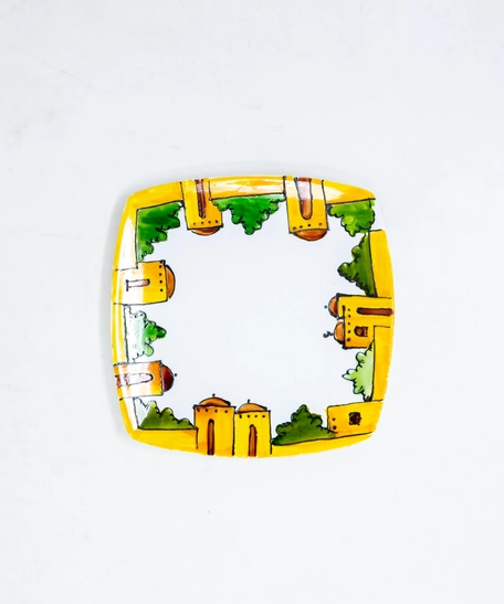 Hand-Painted Square Plate