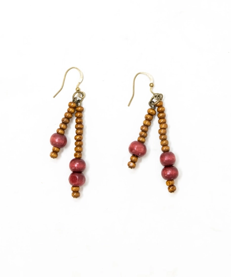 Wooden Beads Earrings