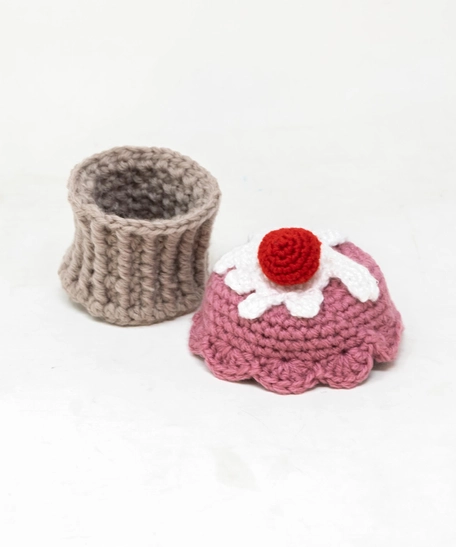 Cupcake Crochet Jewelry Bag