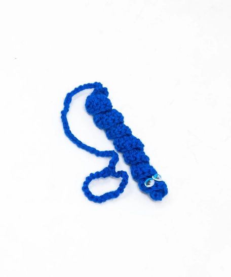 Crochet Bookmark - Blue & Pink - Pink
