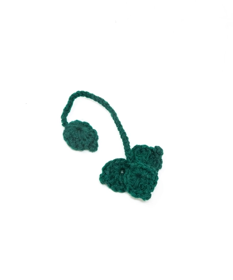 Crochet Bookmark - Orange & Green - Green