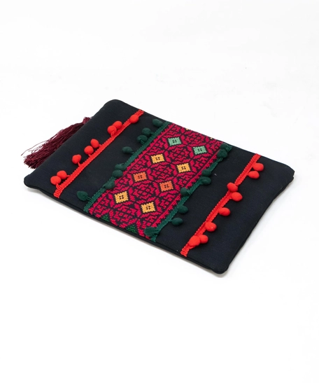 Black Embroidered Clutch - Multi Designs - Design 1