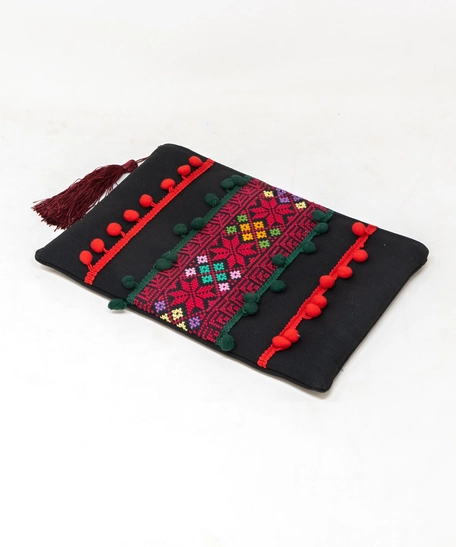 Black Embroidered Clutch - Multi Designs - Design 1