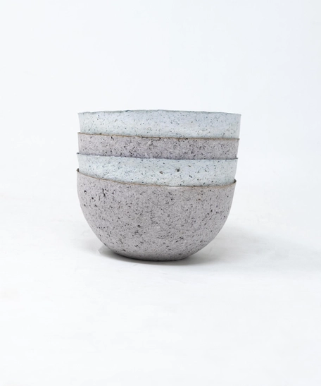 Set of 4 Recycled Bowls - Blue & Gray