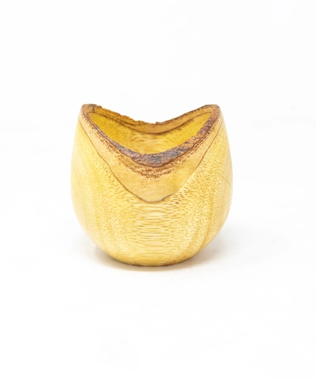 Wooden Bowl with Curved Edges- Light Color