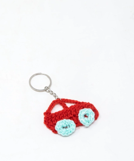 Crochet Keychain - Multi Patterns - Red Apple