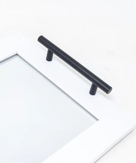 Wood Mirror Tray - Multicolor - White & Black