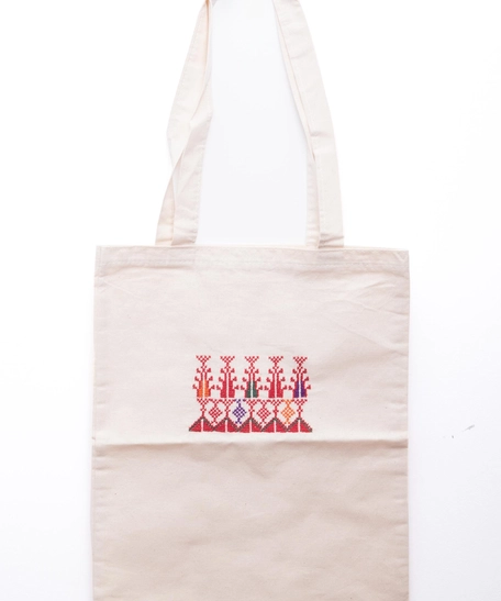 Embroidered Tote Bag - Multi Pattern - Pattern 5