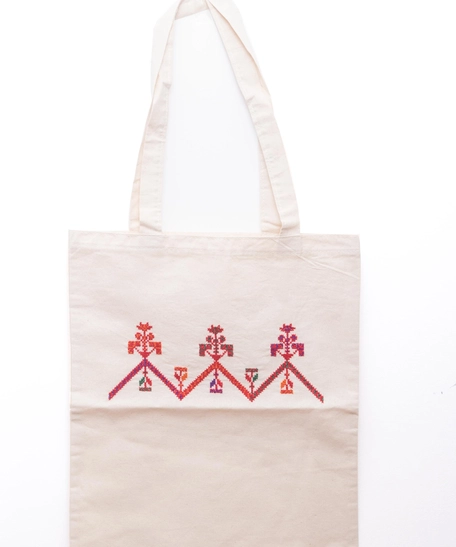 Embroidered Tote Bag - Multi Pattern - Pattern 5