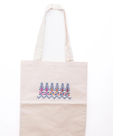 Embroidered Tote Bag - Multi Pattern - Pattern 5