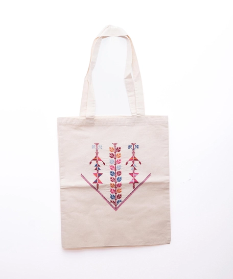 Embroidered Tote Bag - Multi Pattern - Pattern 5