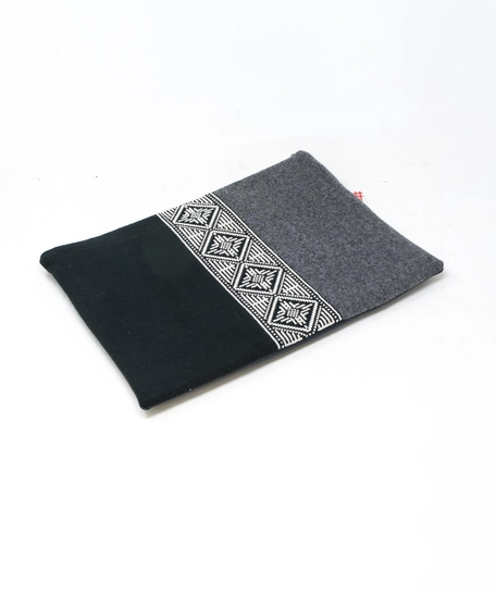 Embroidered Laptop Sleeve - Black & Grey - 13 Inch