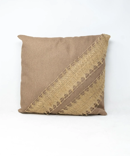 Beige Handmade Cushion Cover