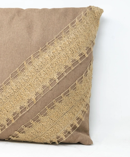 Beige Handmade Cushion Cover