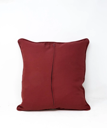 Embroidered Cushion Cover - Multicolor - Brown