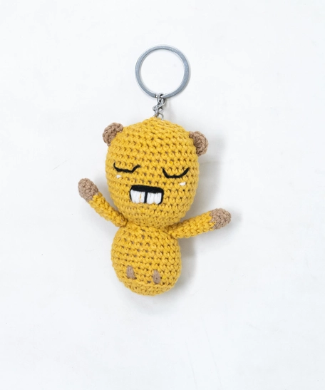 Crochet Squirrel Keychain