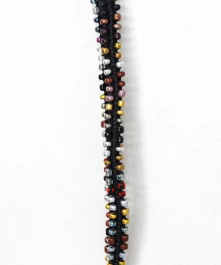 Black Beaded Phone Charm