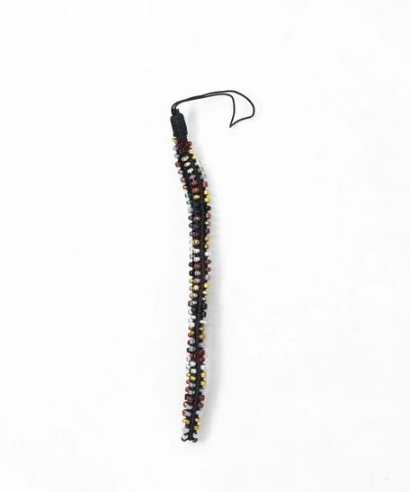 Black Beaded Phone Charm