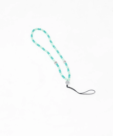 Beaded Phone Charm - Turquoise & Sky Blue