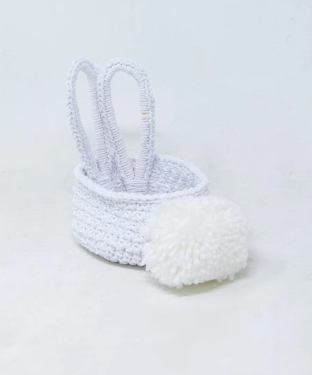 Crochet Easter Basket with Bunny Ears