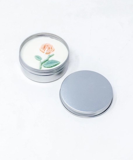 Silver Tin Candle - Papaya