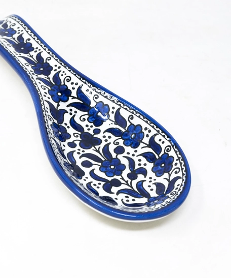 Spoon Shaped Small Plate - Blue