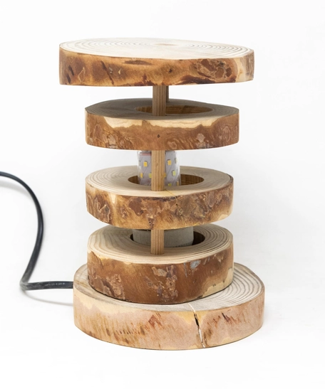 Handmade Wooden Table Lamp 