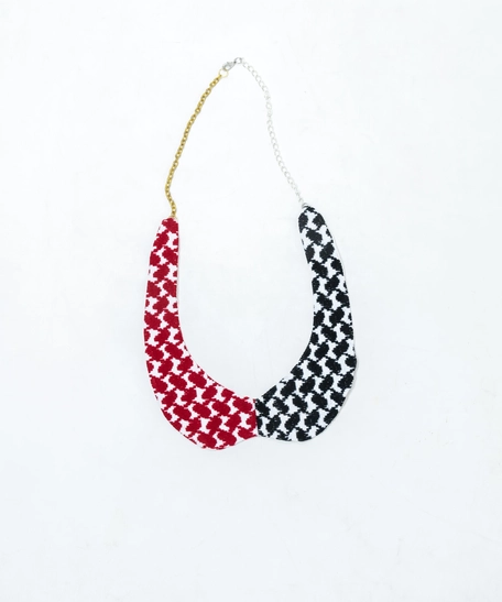 Long Necklace with Keffiyeh & Shemagh Patterns - Multiple Designs - Keffiyeh Pattern