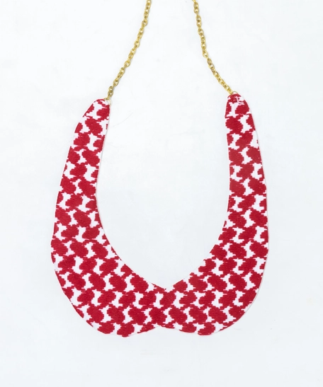 Long Necklace with Keffiyeh & Shemagh Patterns - Multiple Designs - Keffiyeh Pattern