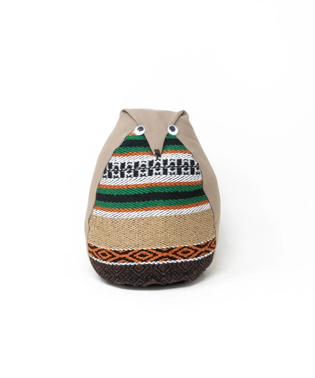 Beige Owl Shape Door Stopper with Bedouin-Inspired Patterns