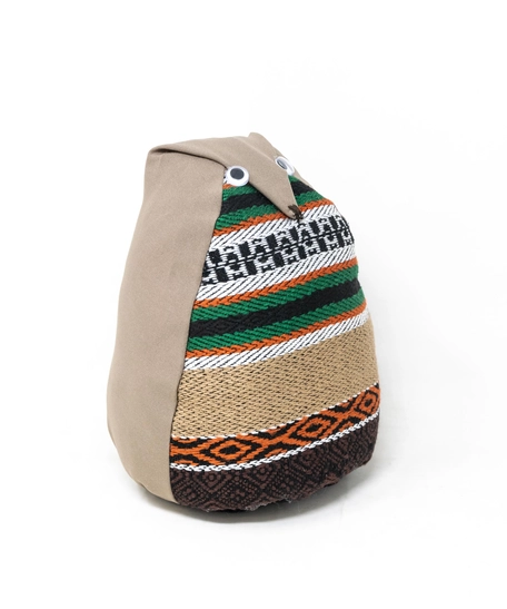 Beige Owl Shape Door Stopper with Bedouin-Inspired Patterns