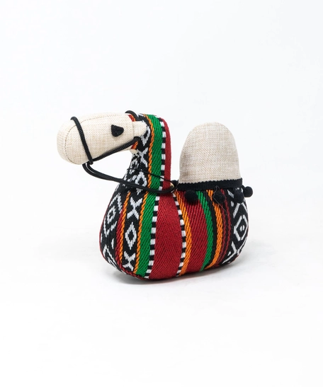 Camel Shape Door Stopper with Bedouin-Inspired Patterns - White