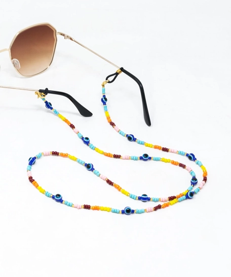 Handmade Beaded Glasses Strap - Multiple Designs - Black & Gold