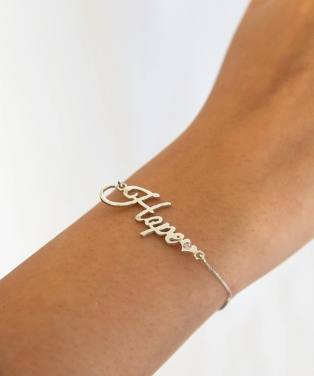 Thin 925 Sterling Silver Bracelet with "Hope" Pendant