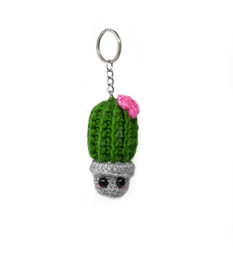 Amigurumi Cactus Keychain