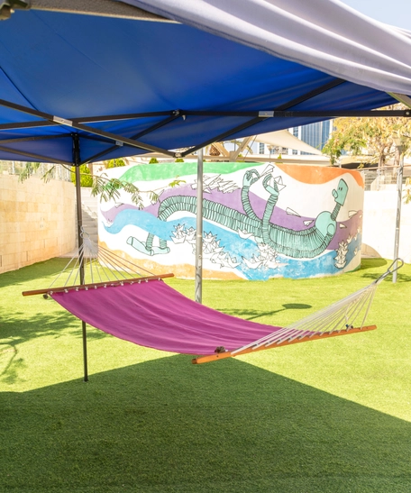 Outdoor Hanging Fabric Hammock Swing - Multiple Colors - Fuchsia