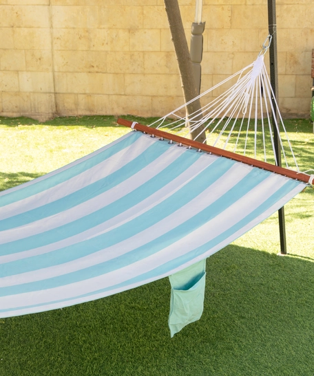 Outdoor Hanging Fabric Hammock Swing - Multiple Colors - Fuchsia