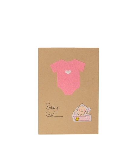 Baby Girl Greeting Card with Envelope - Multiple Designs - Design 1