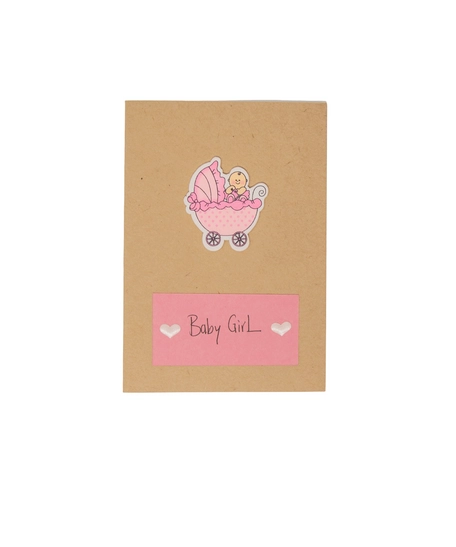 Baby Girl Greeting Card with Envelope - Multiple Designs - Design 1