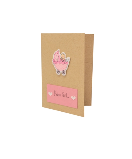 Baby Girl Greeting Card with Envelope - Multiple Designs - Design 1