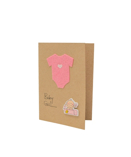 Baby Girl Greeting Card with Envelope - Multiple Designs - Design 1