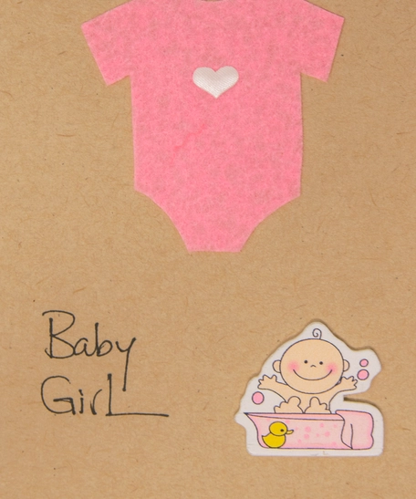 Baby Girl Greeting Card with Envelope - Multiple Designs - Design 1